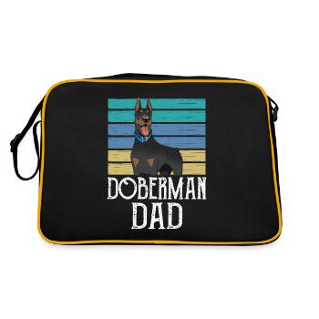 Doberman Papa Boy Type Dobermans Doberman - Sac Retro - noir/or - Dos