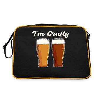 I'm Crafty Craft Beer Brewing - Retro Bag - black/gold - Back