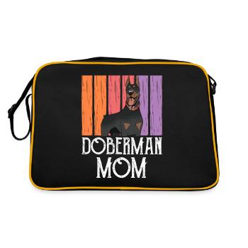 Doberman Mama Girls Chiens Dobermans Doberman - Sac Retro - noir/or - Dos