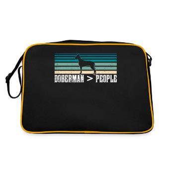 Doberman > humains Dobermans Doberman chiens - Sac Retro - noir/or - Dos