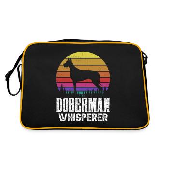 Doberman Whisperer Chiens Dobermans Doberman - Sac Retro - noir/or - Dos
