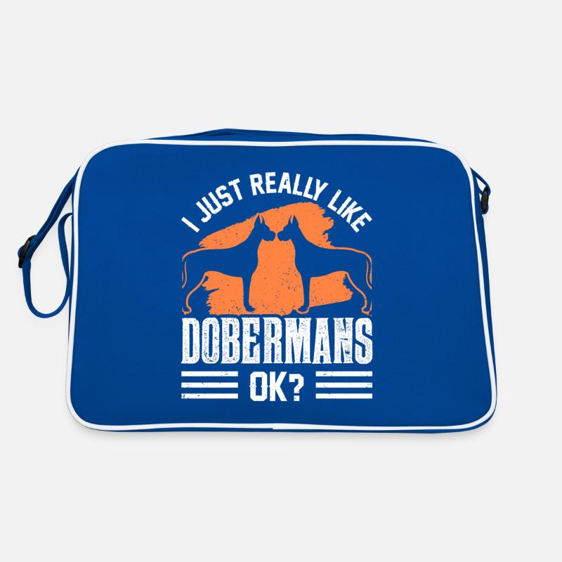 J’aime les dobermans juste beaucoup les chiens Doberman Sac Retro