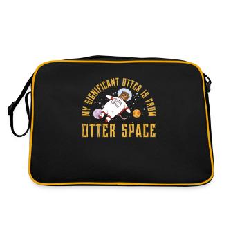 My Significant Otter Funny Otter Space Pun A - Retro Bag - black/gold - Back