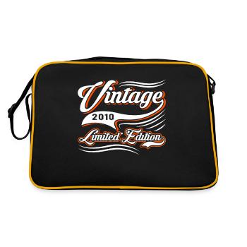 Limited Edition 2010 Vintage - Retro Tasche - Schwarz/Gold - Hinten