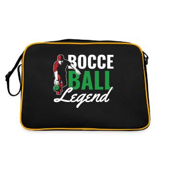 Boccia-ball-legende Für Alle Boccia-ball-fans - Retro Tasche - Schwarz/Gold - Hinten