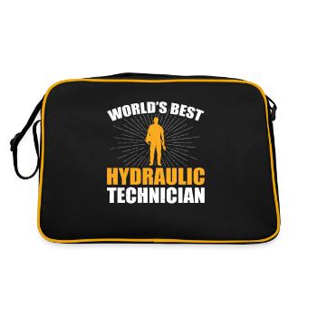 Fantastic world's best hydraulic technician, - Retro Bag - black/gold - Back
