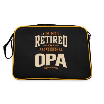 I'm Not Retired I'm a Professional Opa - Retro Bag - black/gold - Back