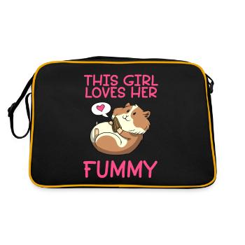 Hamster For Girls Hamster Propriétaire Hamster Lovers - Sac Retro - noir/or - Dos