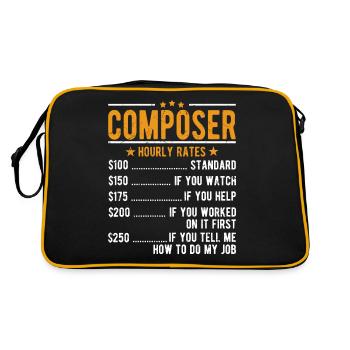 Compositeur Salaire horaire - Sac Retro - noir/or - Dos