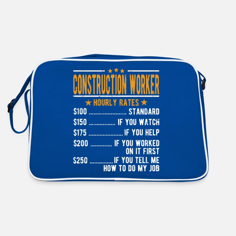 Bauarbeiter Stundenlohn Retro Tasche