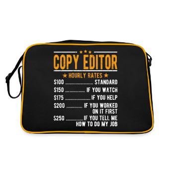Editor Hourly Wage - Retro Bag - black/gold - Back
