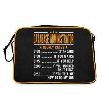 Database Administrator Hourly Wage - Retro Bag - black/gold - Back