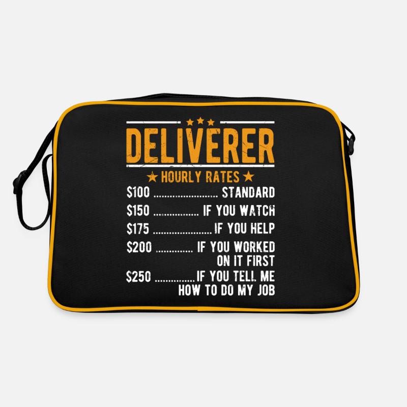 Zusteller Stundenlohn Retro Tasche