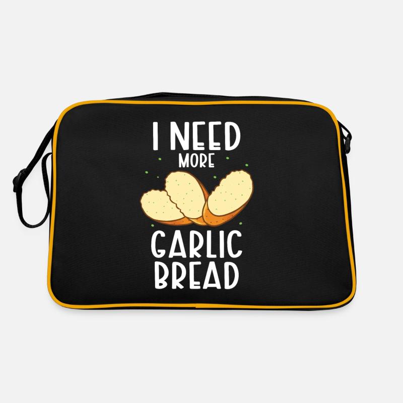 Knoblauch Knoblauchbrot Essen Geschenk Retro Tasche