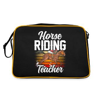 Moniteur d’équitation Cours d’équitation Équitation - Sac Retro - noir/or - Dos