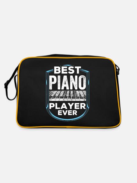 Meilleur pianiste musicien de piano de tous les temps - Sac Retro - noir/or - Dos
