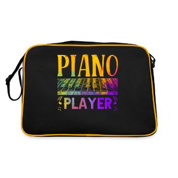 Piano player Piano Piano musician - Retro Bag - black/gold - Back