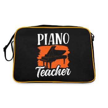 Professeur de piano Pianiste Pianiste Musicien - Sac Retro - noir/or - Dos