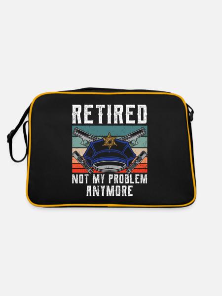 À la retraite, ce n’est plus mon problème policier - Sac Retro - noir/or - Dos