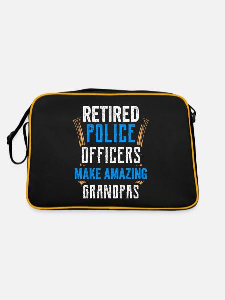 Les policiers à la retraite sont la pension de l’arrière-grand-père - Sac Retro - noir/or - Dos