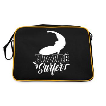 Nazaré Surfer Waves Surfing - Retro Bag - black/gold - Back