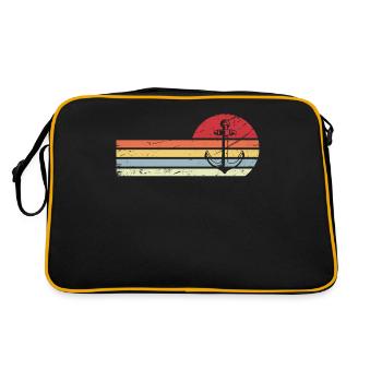 Sun and Retro Lines - Anchor - - Retro Bag - black/gold - Back