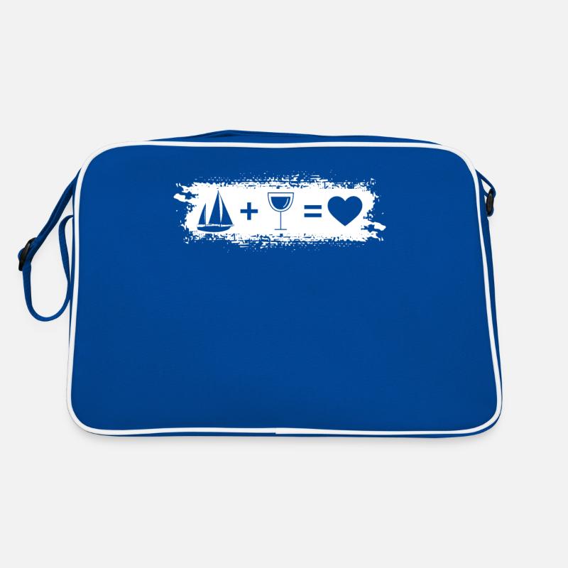 Grunge Rectangle - Coeur - Vin - Voile - Sac Retro