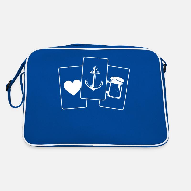 Herz - Bier - Anker - Retro Tasche