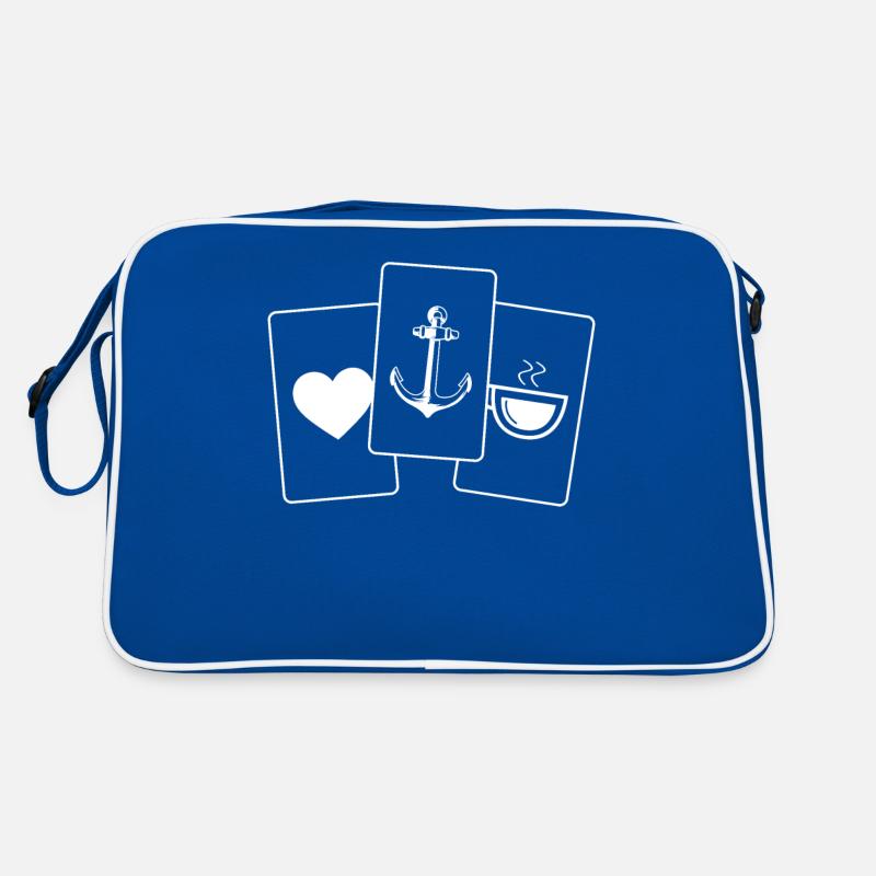 Herz - Kaffee - Anker - Retro Tasche