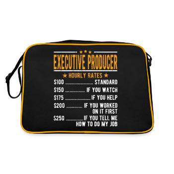 Producteur exécutif Salaire horaire - Sac Retro - noir/or - Dos