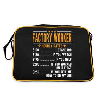 Factory Manual workers Hourly wage - Retro Bag - black/gold - Back