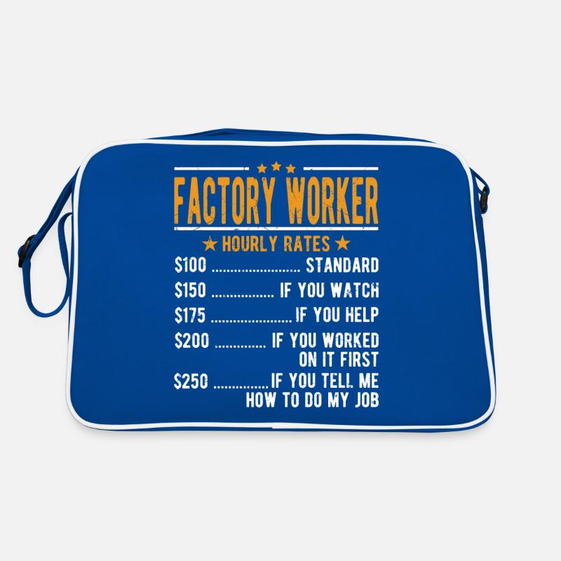 Fabrik Arbeiter Stundenlohn Retro Tasche