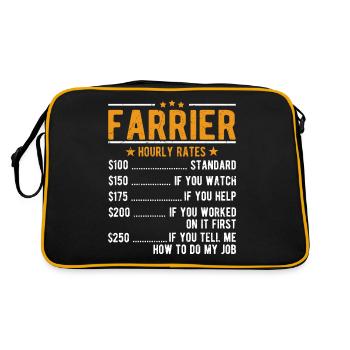 Farrier hourly wage - Retro Bag - black/gold - Back