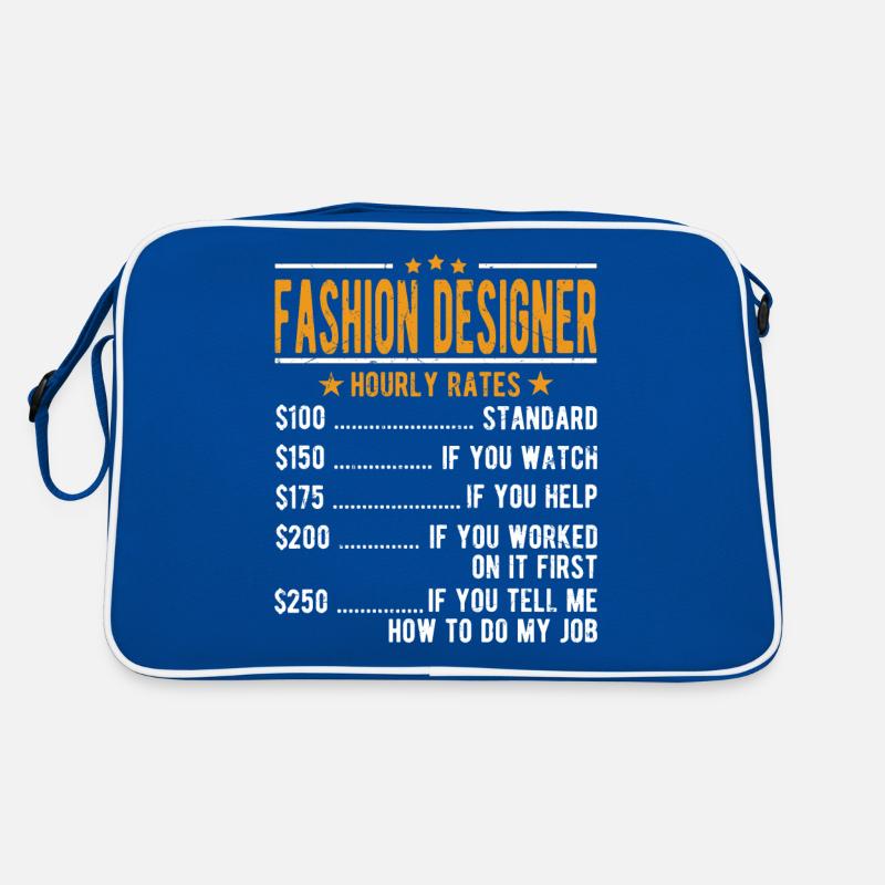 Modedesigner Stundenlohn Retro Tasche