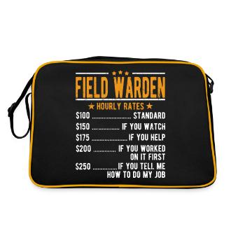 Salaire horaire des gardiens de terrain - Sac Retro - noir/or - Dos