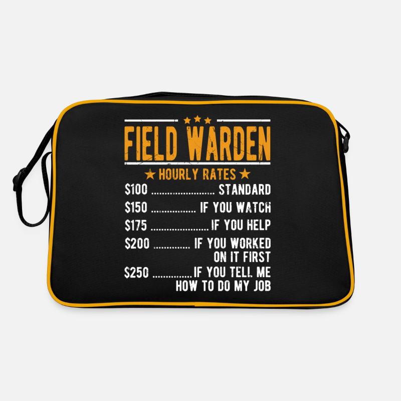Field guard hourly wage - Retro Bag - black/gold