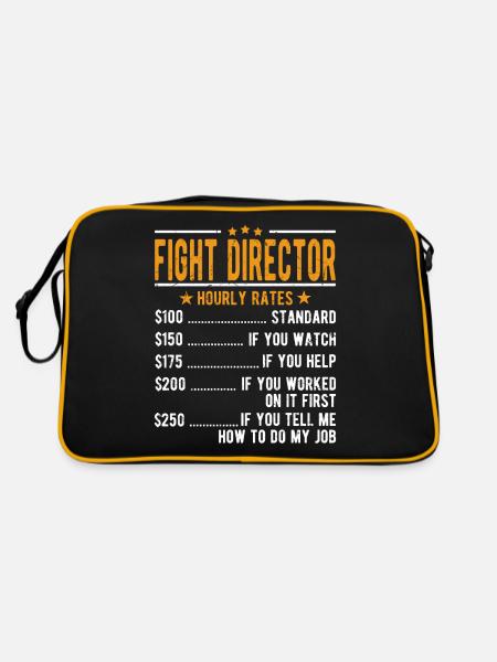 Directeur de combat Salaire horaire - Sac Retro - noir/or - Dos