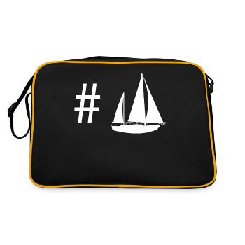 Hashtag - Sailing - - Retro Bag - black/gold - Back