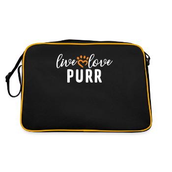 Cadeau Propriétaire de chat Cadeau de chat - Sac Retro - noir/or - Dos