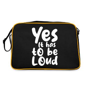Yes It Has To Be Loud - Retro Tasche - Schwarz/Gold - Hinten