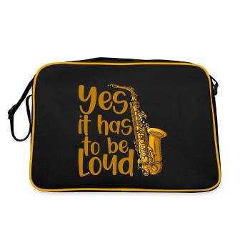 Yes It Has To Be Loud 4 - Retro Tasche - Schwarz/Gold - Hinten