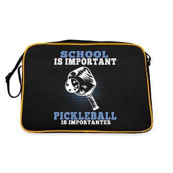Pickleball is an important pimple ball - Retro Bag - black/gold - Back