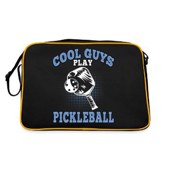 Cool guys play pickleball Pickelball - Retro Bag - black/gold - Back