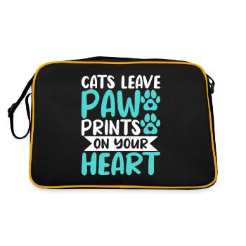 Cadeau Propriétaire de chat Cadeau de chat - Sac Retro - noir/or - Dos