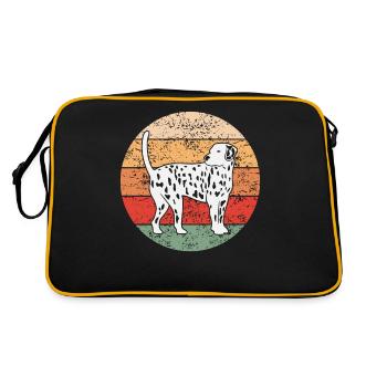Dalmatian Dog Lovers Retro Cadeau - Sac Retro - noir/or - Dos