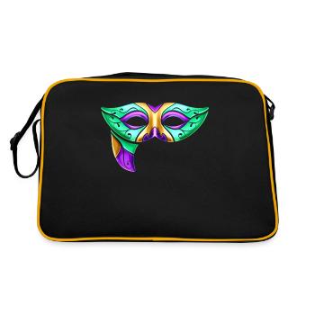 Green Mask For Mardi Gras - Retro Bag - black/gold - Back