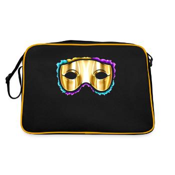Yellow golden Mask For Mardi Gras - Retro Bag - black/gold - Back