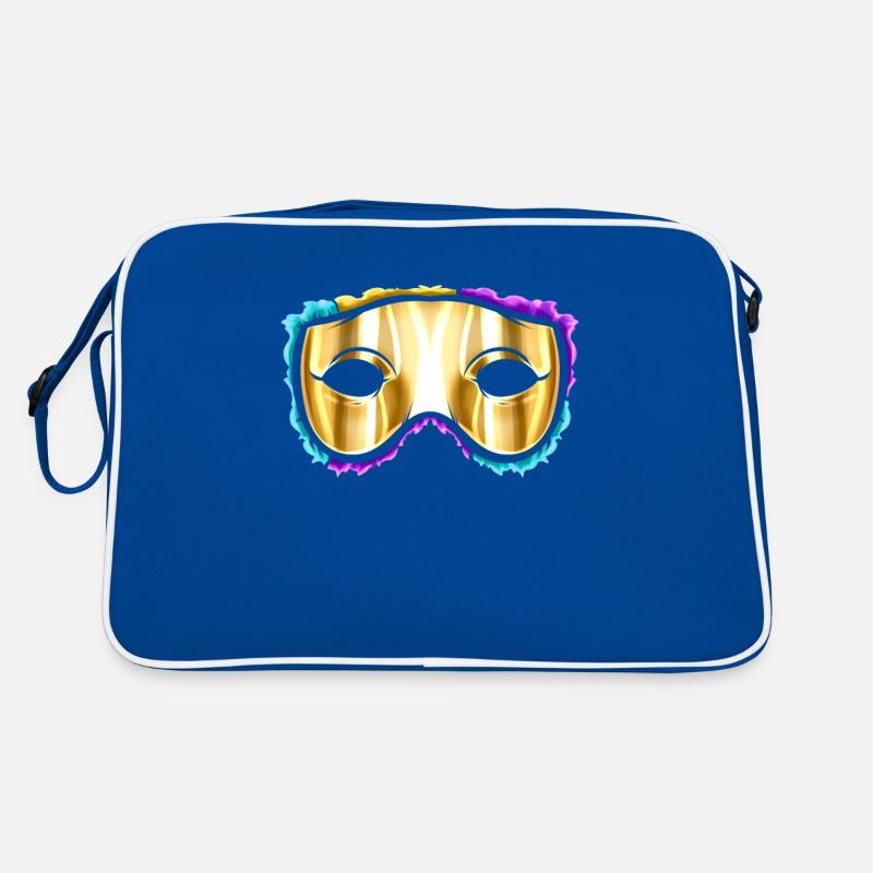 Masque jaune doré pour Mardi Gras Sac Retro