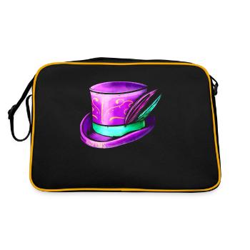 Cylindre de chapeau violet pour Mardi Gras - Sac Retro - noir/or - Dos