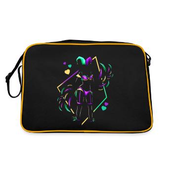 Women Jester Costume For Mardi Grad - Retro Bag - black/gold - Back